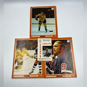 Vintage 1970s WHA VANCOUVER BLAZERS Hockey Magazine Schedule Stats Book LOT